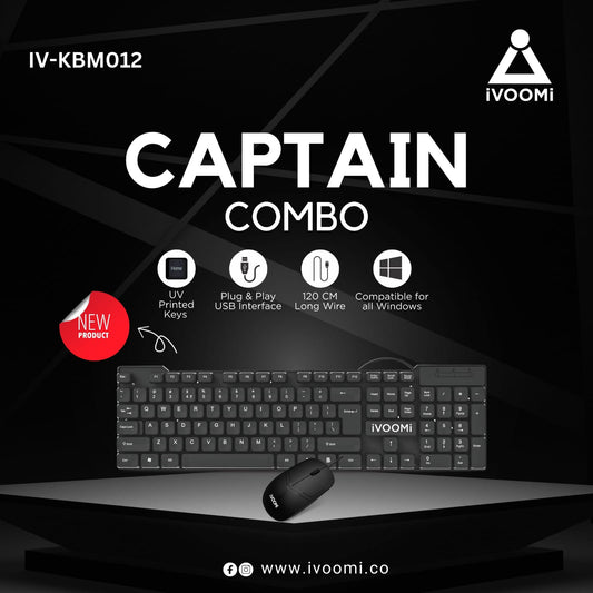 Ivoomi Captain combo wired keabord mouse