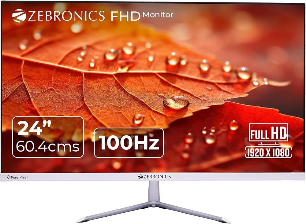 ZEBRONICS TFT 24 MT120 A24FHD 100HZ WITH SPEAKER  LED MONITOR